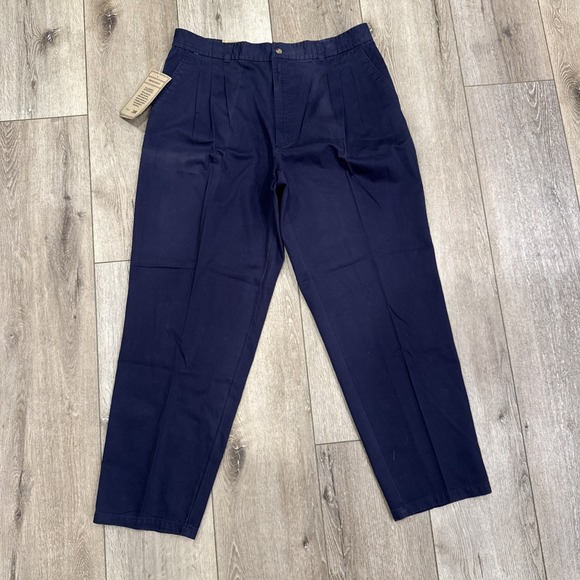 Bugle Boy Other - Vintage Bugle Boy Company Pants Sz 38wx32L Navy Khakis Chinos‎ Straight Trousers